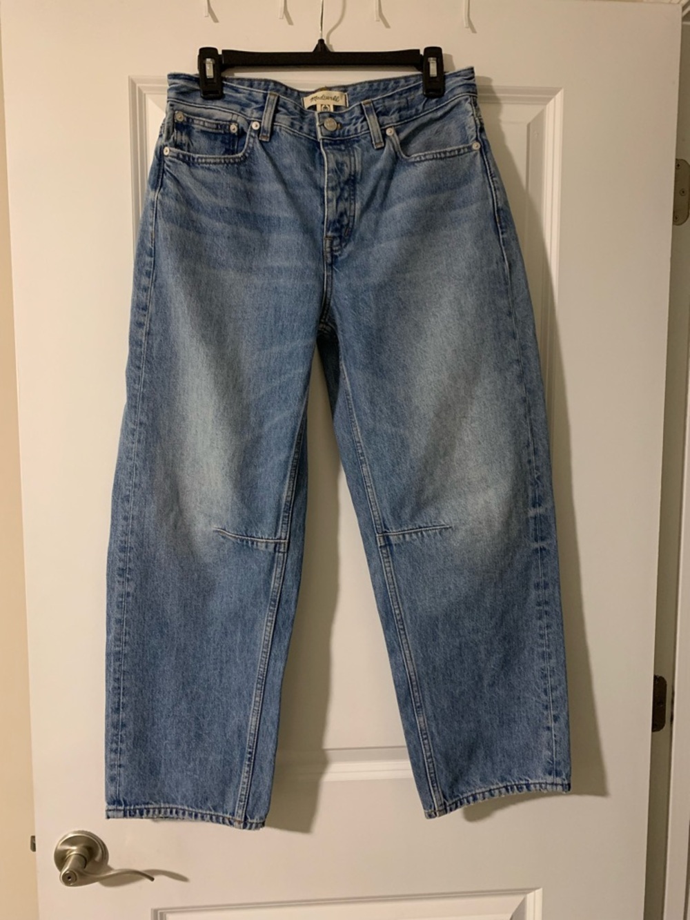 Madewell Light Wash Darted Barrel-Leg Jeans